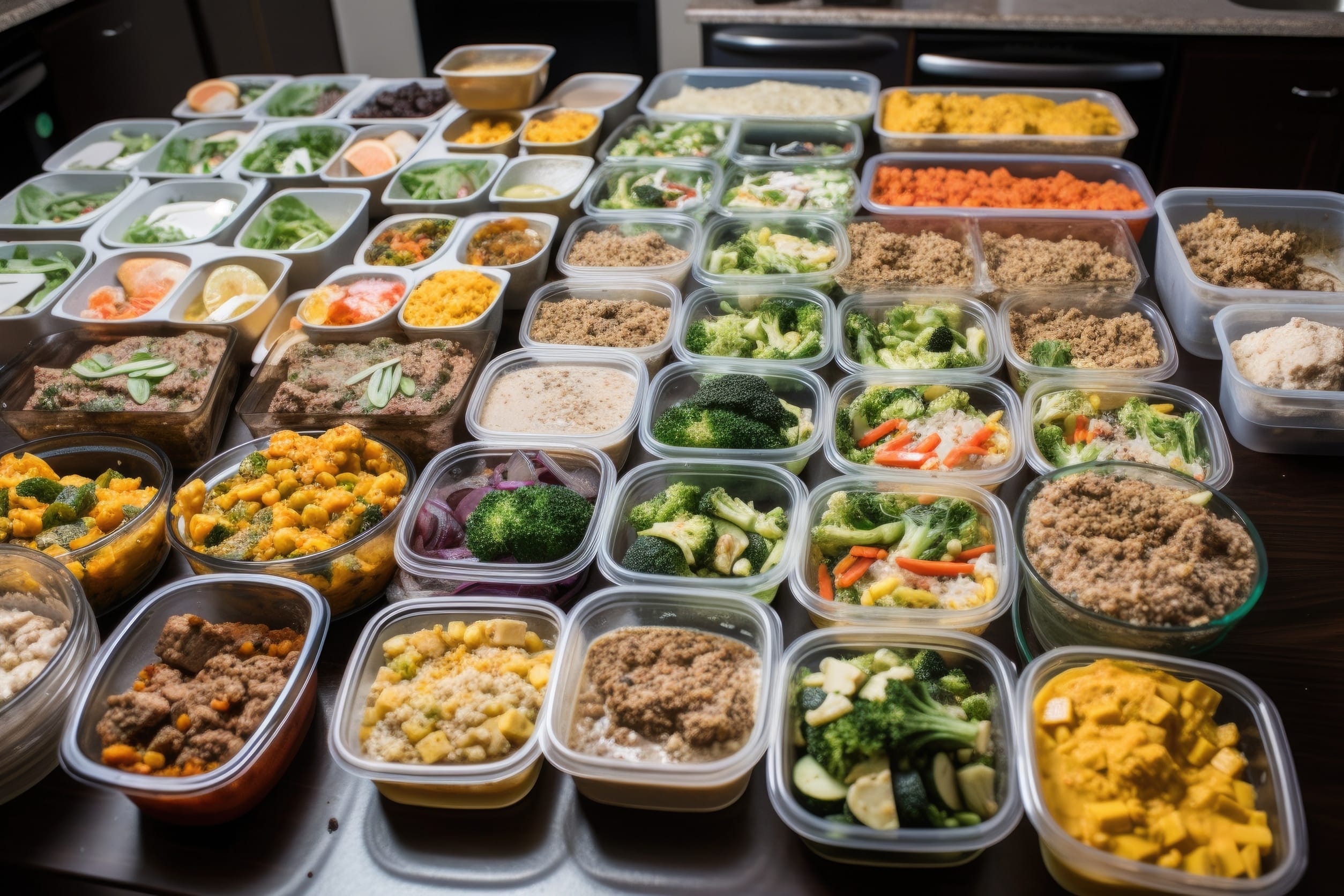 meal prep schedule, with each day of the week represented budget-friendly meal prep