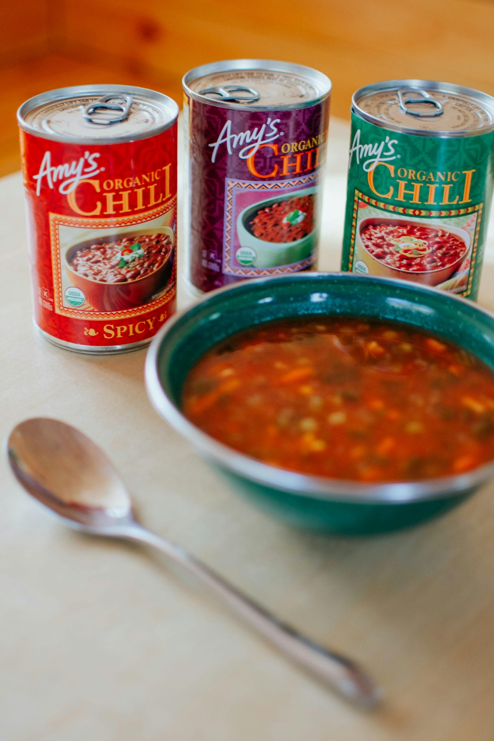 Amy's Kitchen Organic Soups (Especially Lentil or Tomato Bisque)