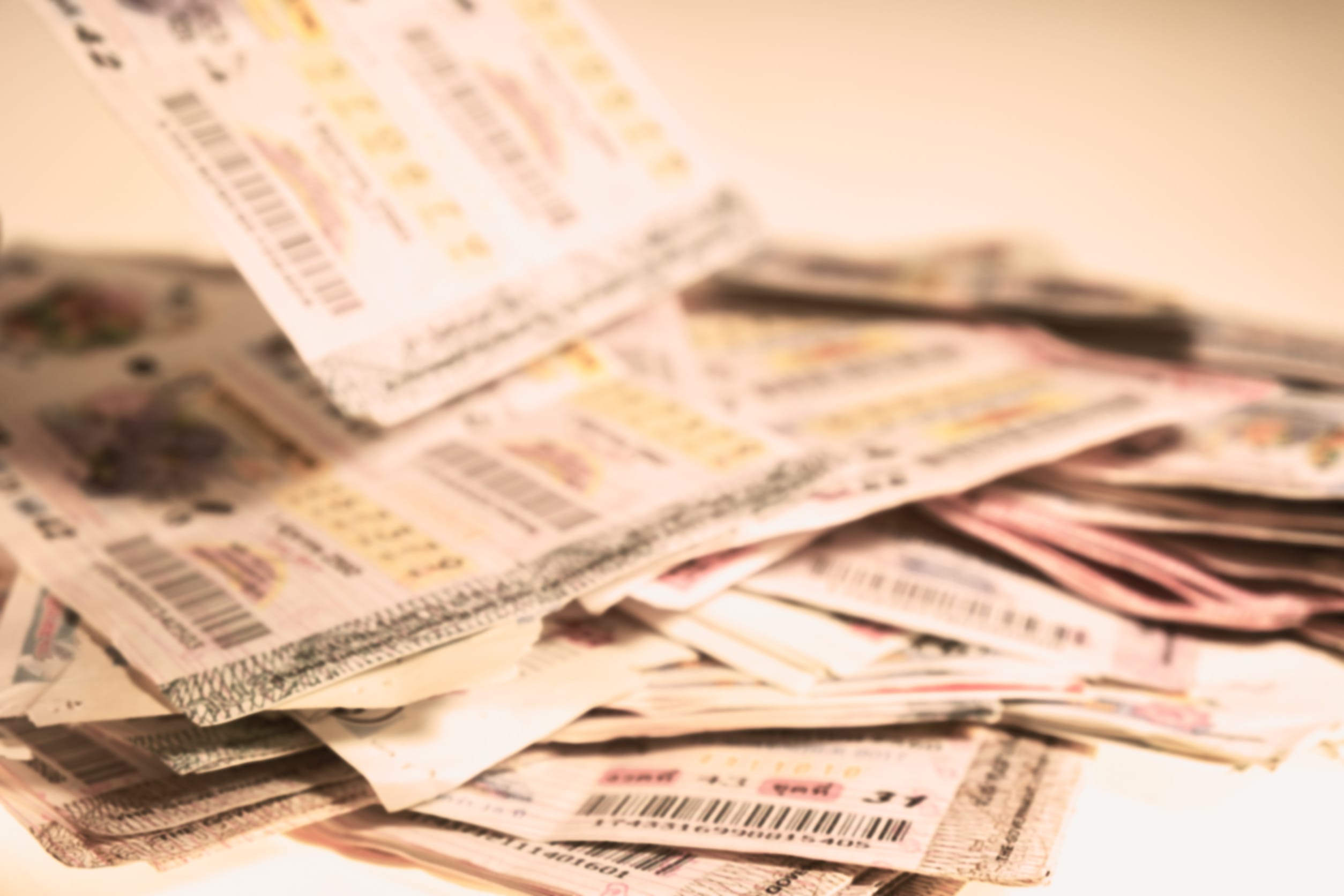 Lottery tickets. coupons in New England