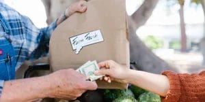 paying for groceries